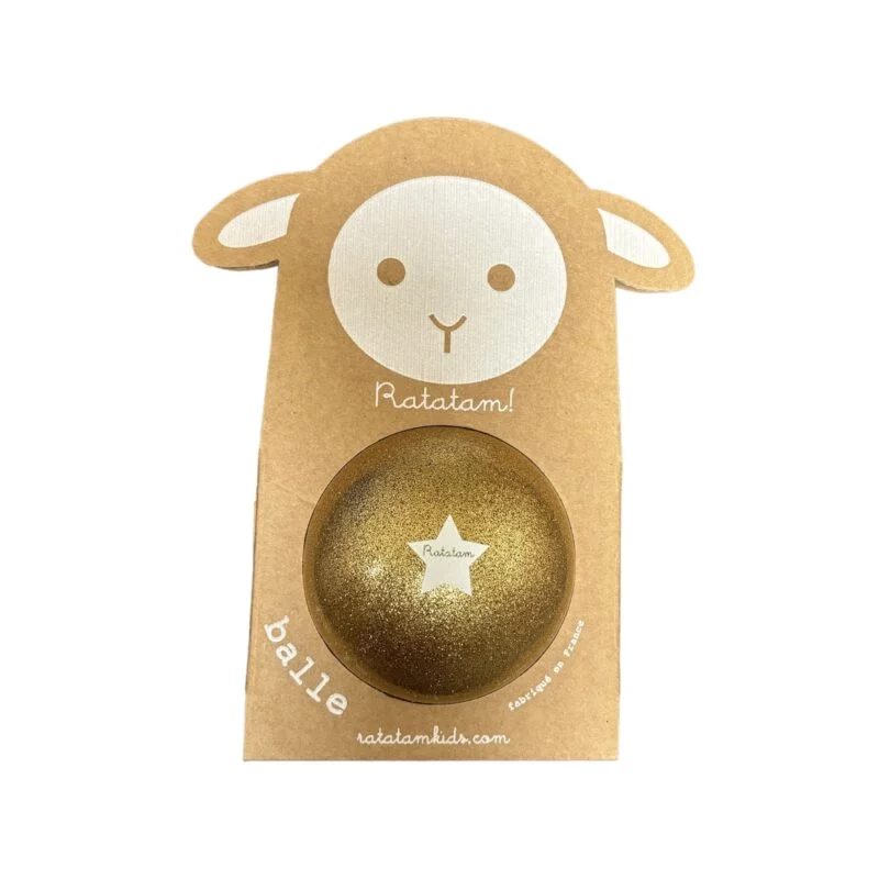 Ballon pailleté 10 cm | Mouton Or