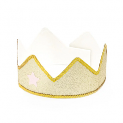 Le baby set cap et couronne | Or