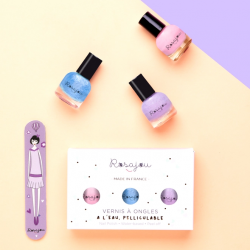 Coffret 3 vernis  et lime | Flamingo x Givré x Lavande