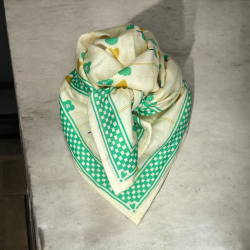 Foulard Pomme 100 x 100 | Vert