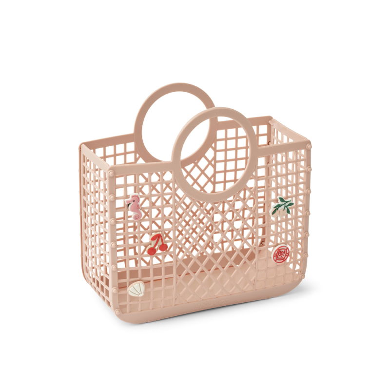 Panier Samantha avec charms | Rose