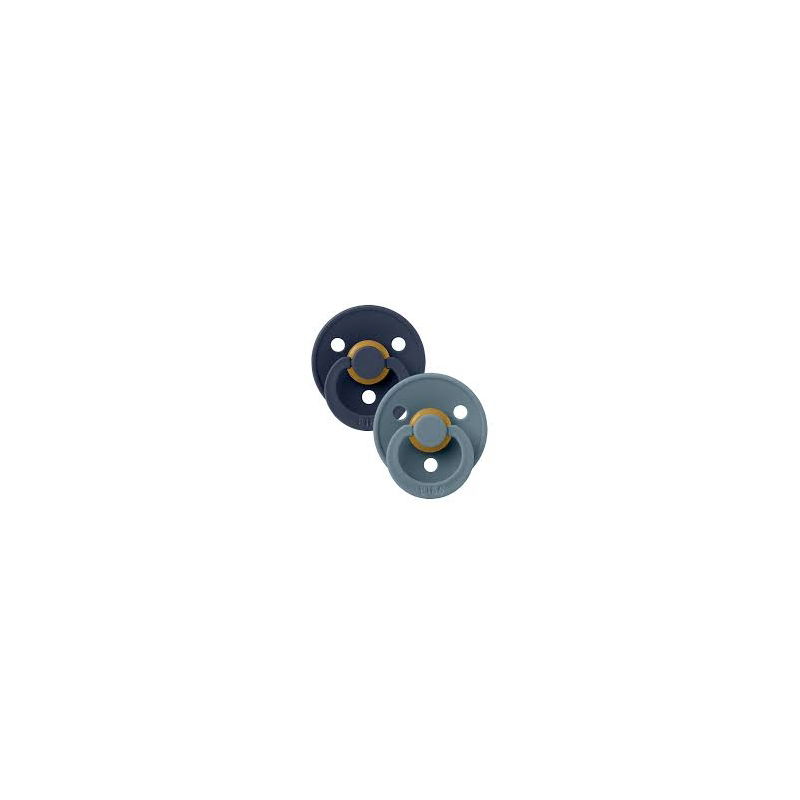 2 Tétines Bibs rondes colour | Bleu marine et pétrole