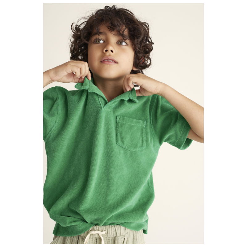 Polo en tissu éponge | Vert