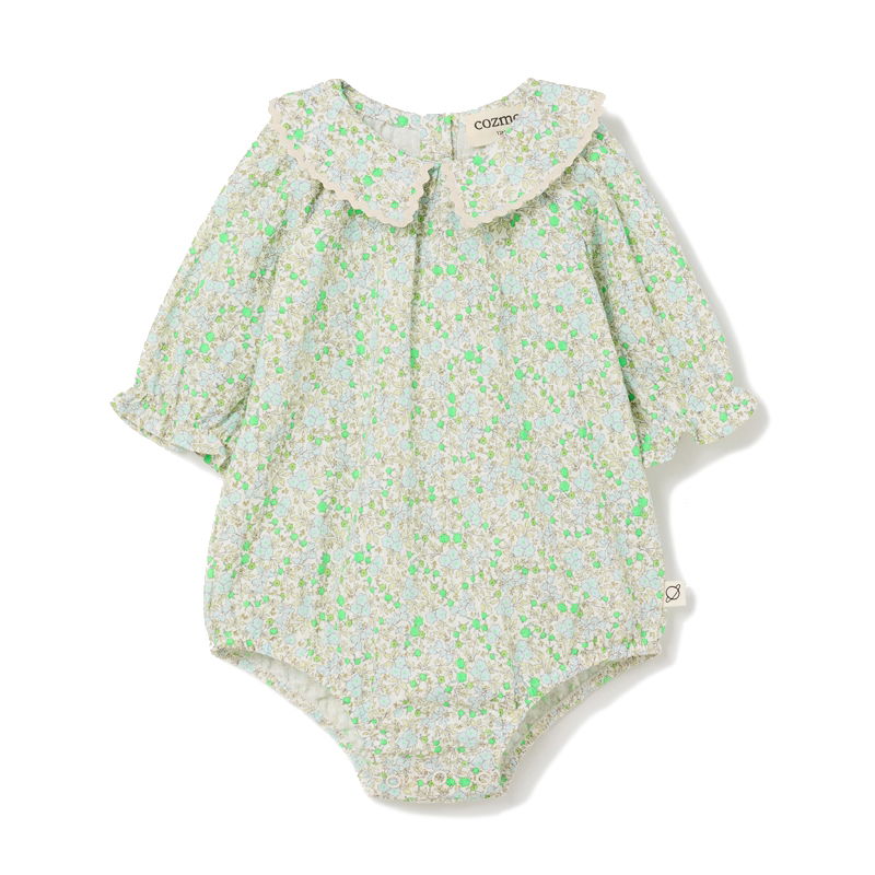Barboteuse fleurie | Vert - Cozmo