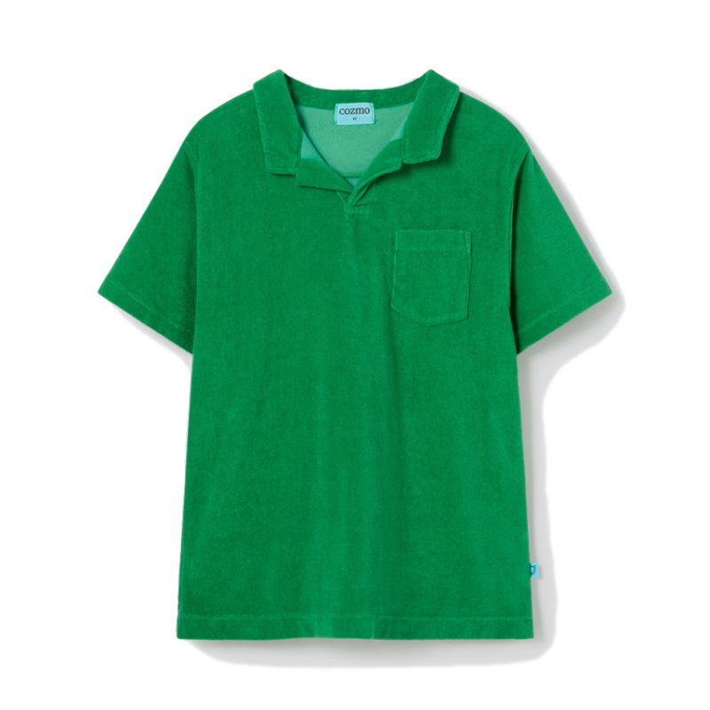 Polo en tissu éponge | Vert - Cozmo