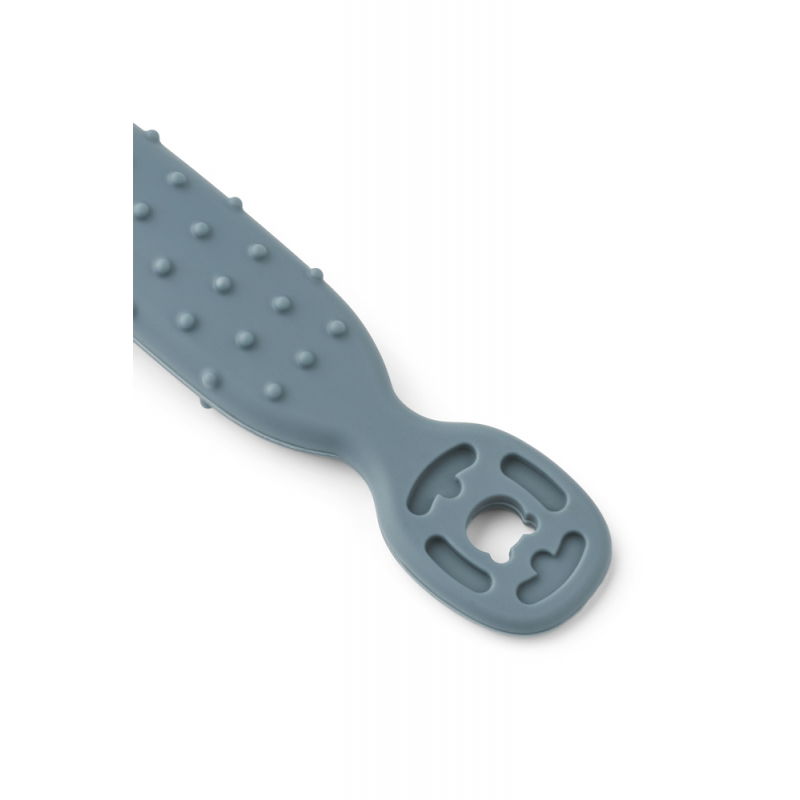 4 cuillères en silicone bébé Caelia | Bleu