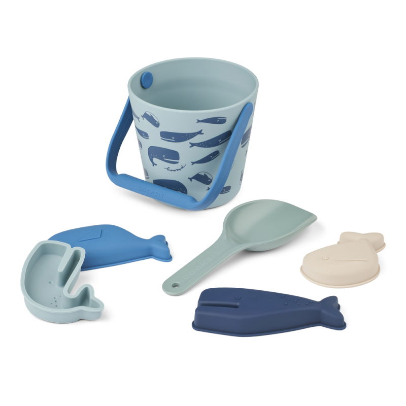 Set de plage en silicone Gilma | Baleines
