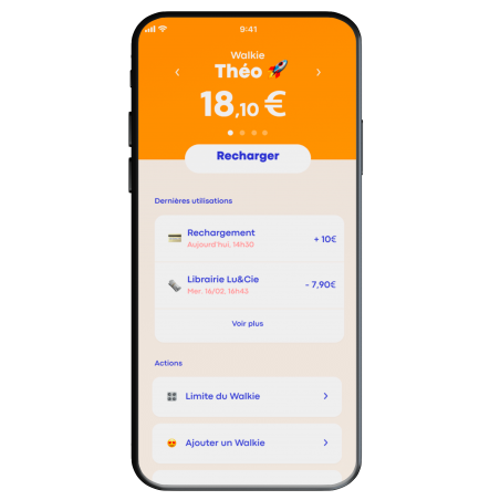 Porte-monnaie sans contact Walkie | Bleu marine - Money Walkie
