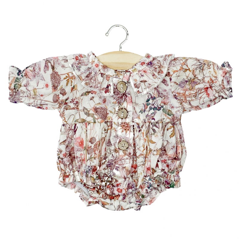 Barboteuse Léonore en coton | Liberty Nénuphar