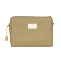 Trousse de toilette en nid d'abeilles | Olive green