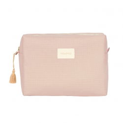 Trousse de toilette en nid d'abeilles | Mauve pink