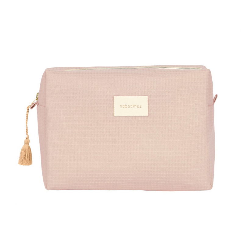 Trousse de toilette en nid d'abeilles | Mauve pink