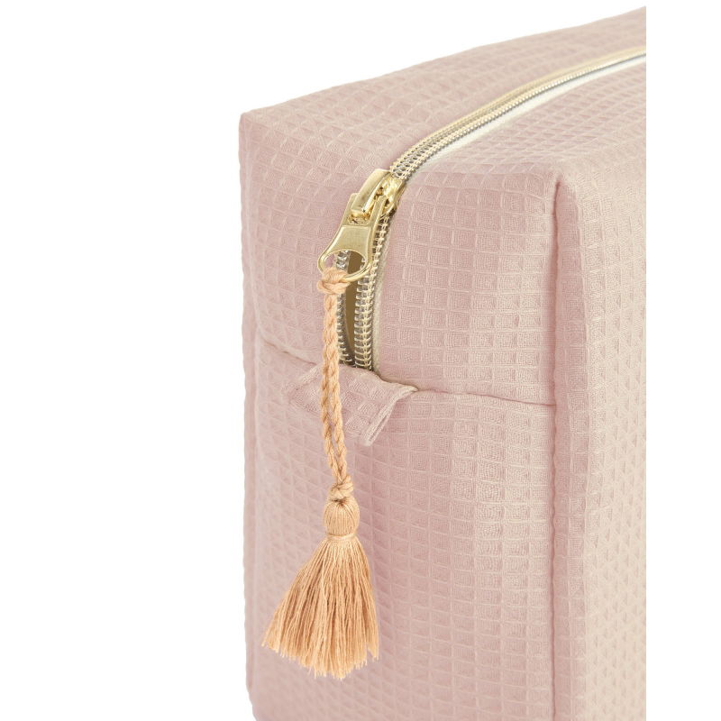 Trousse de toilette en nid d'abeilles | Mauve pink