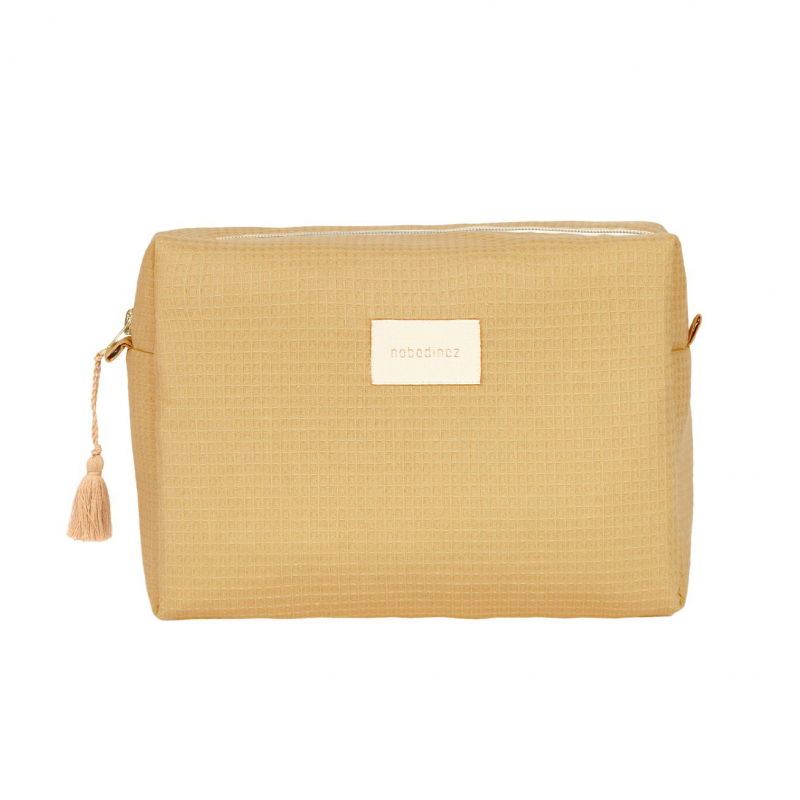 Trousse de toilette en nid d'abeilles | Camel