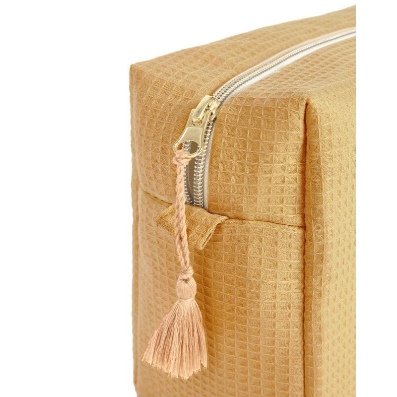 Trousse de toilette en nid d'abeilles | Camel