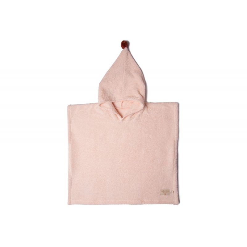 Poncho de bain rose