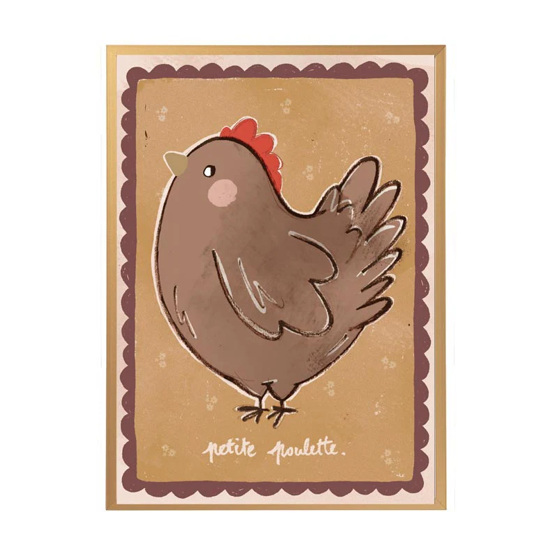 Affiche 50 x 70 cm | Petite poulette - StudioLoco