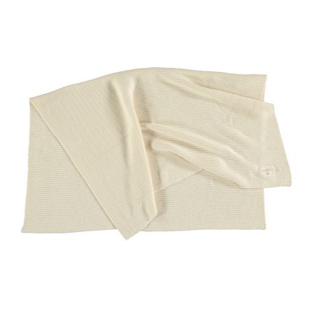 Couverture tricoté coton bio coloris naturel Couverture tricoté coton bio coloris naturel