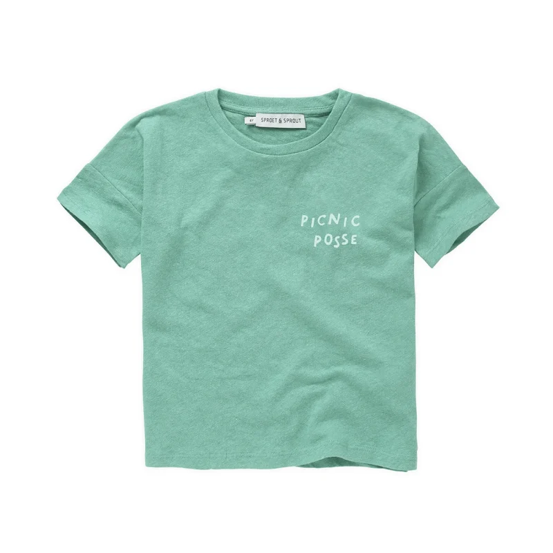 T-shirt en lin | Vert - Sproet & Sprout