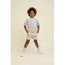 Short chino | Rayures bleu