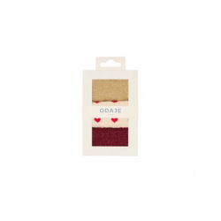 3 Paires de chaussettes | Petit coeur rouge