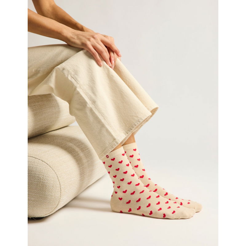 3 Paires de chaussettes | Petit coeur rouge