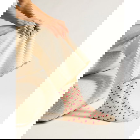 3 Paires de chaussettes | Petit coeur rouge - ODAJE