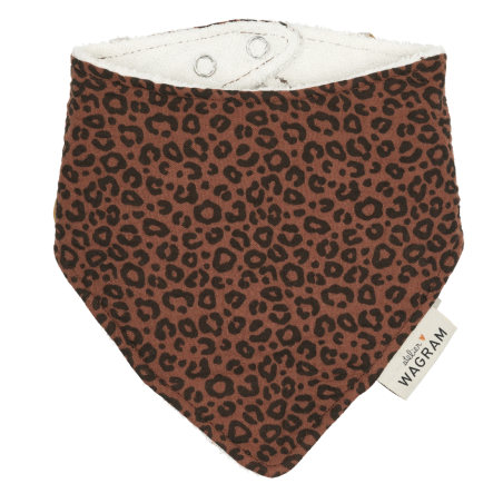 Bavoir bandana | Léopard marron - Atelier wagram Bavoir bandana | Léopard marron - Atelier wagram