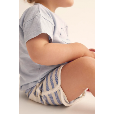 Short bébé rayures | Vert - Cozmo Short bébé rayures | Vert - Cozmo
