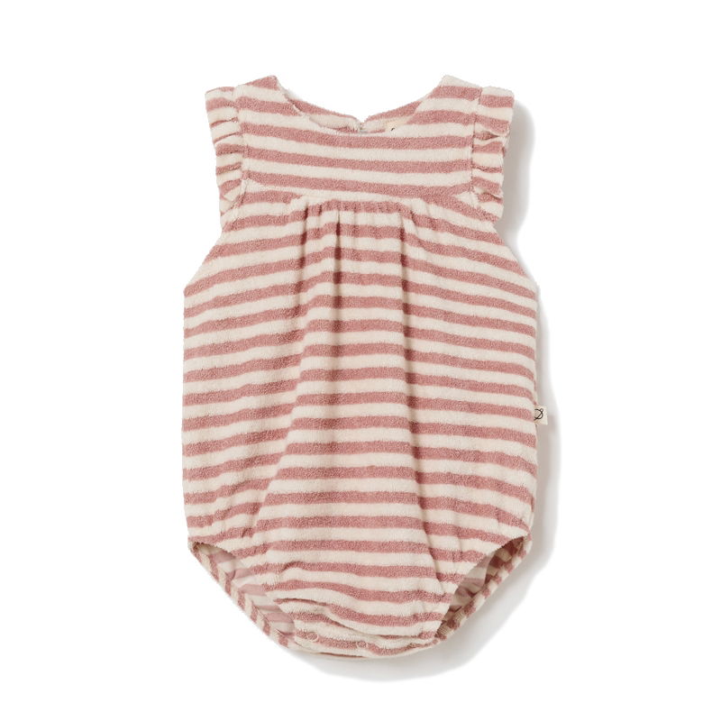 Barboteuse en tissu éponge | Rose - Cozmo