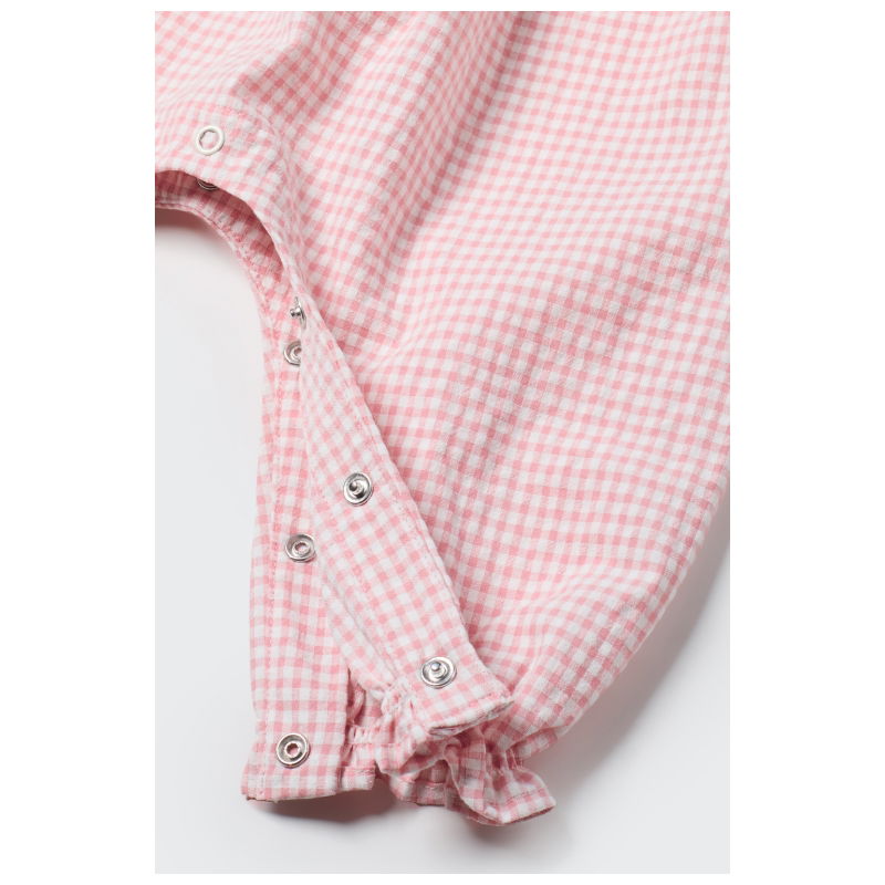 Salopette en vichy recyclé | Rose