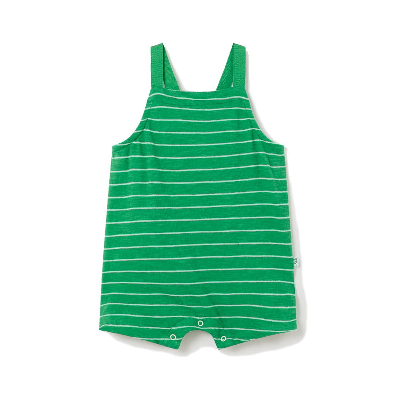 Salopette bébé à rayures | Vert - Cozmo