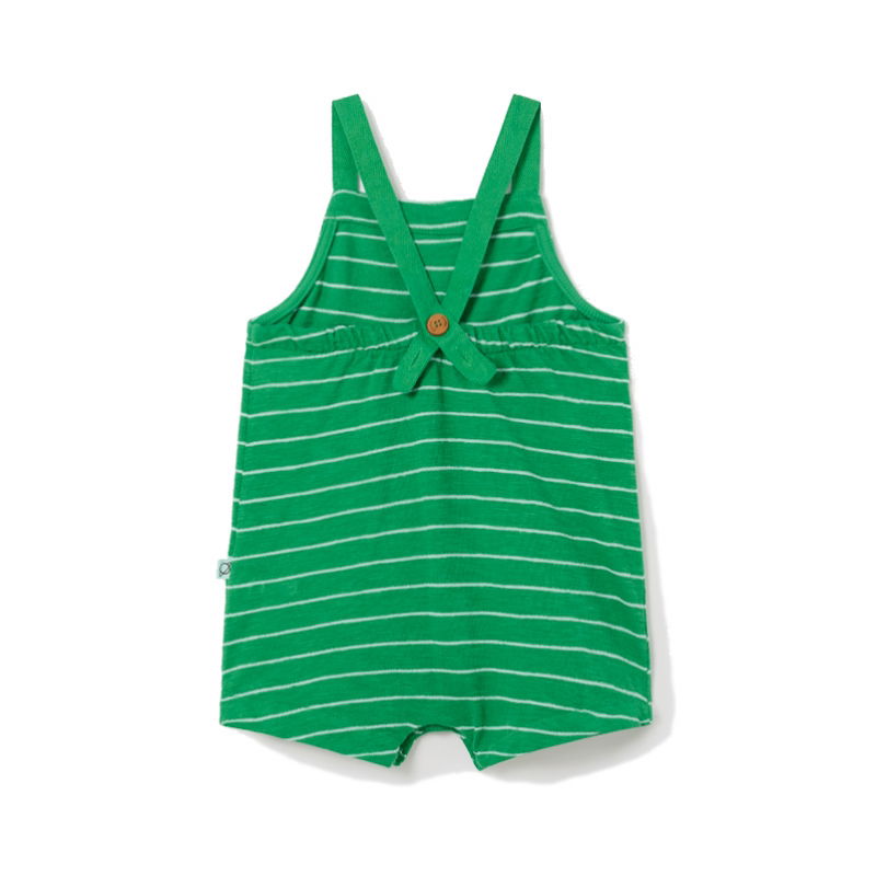 Salopette bébé à rayures | Vert