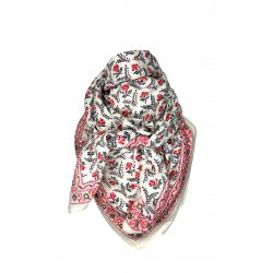 Foulard Grand format | Flora Crème