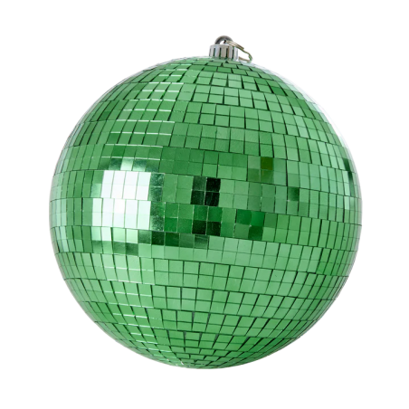 Boule à facettes disco 25 cm | Verte - Rice