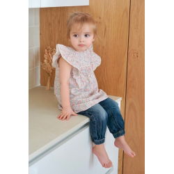 Robe bébé fleurie | Corail