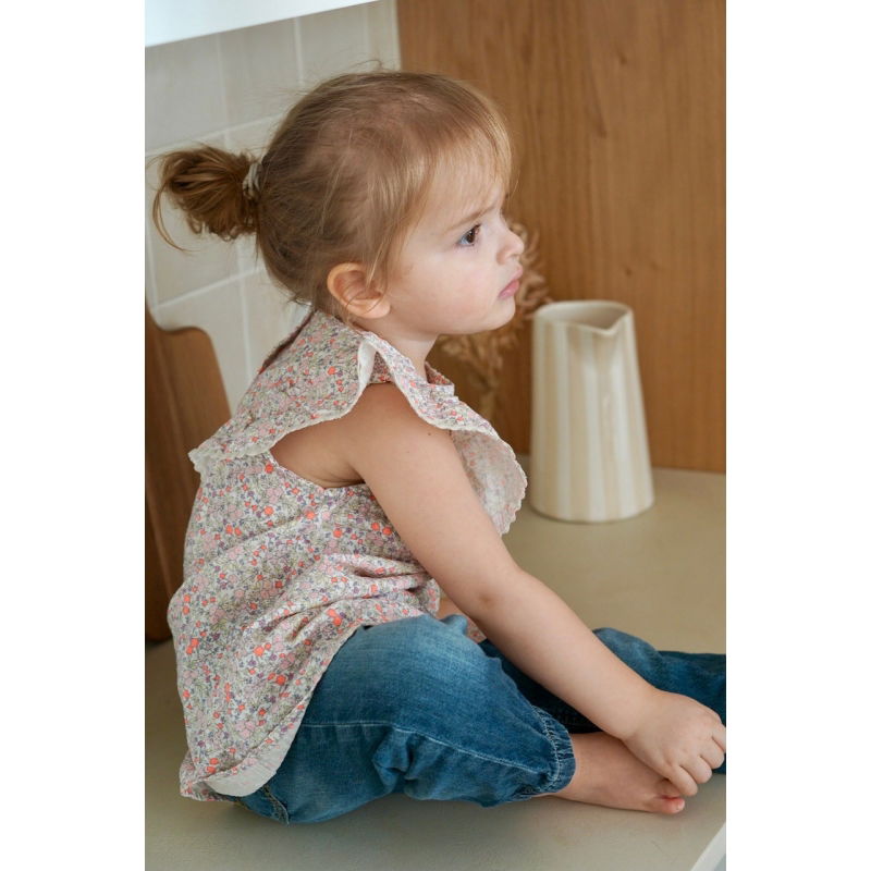 Robe bébé fleurie | Corail