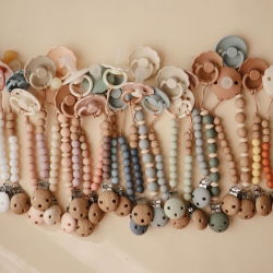 Attache tétine perles Eva | Terracotta