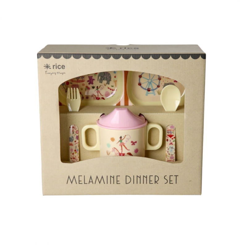 Set vaisselle bébé | Fun Fair pink - Rice