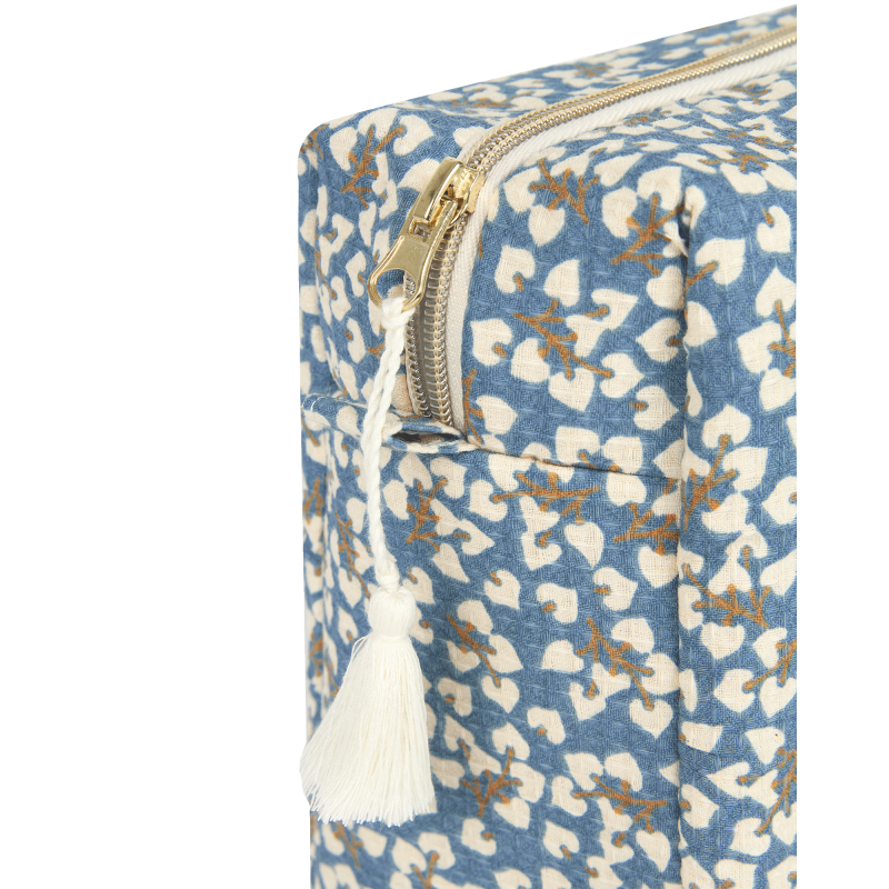 Trousse de toilette en nid d'abeilles | Blue yumiko