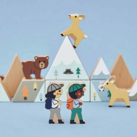 Set cubes en bois | Vallée blanche - Janod