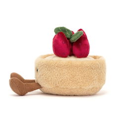 Peluche pâtisserie | Tarte aux fraises