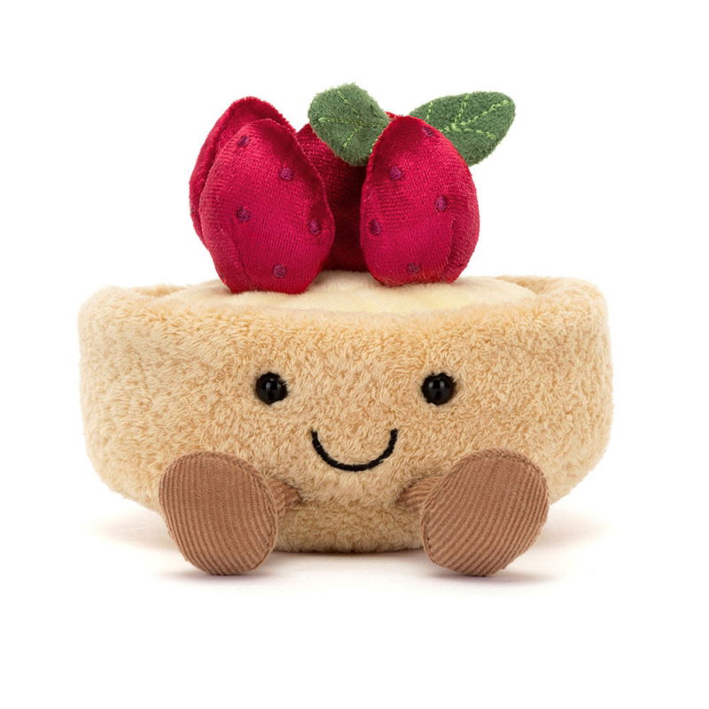 Peluche pâtisserie | Tarte aux fraises