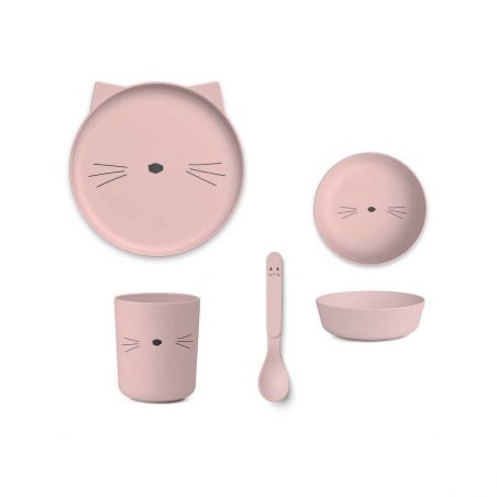 Box repas Chat Rose en bambou Box repas Chat Rose en bambou