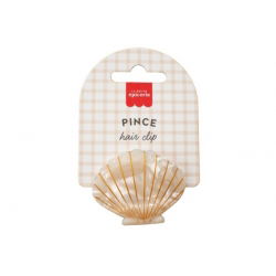 Pince à cheveux coquillage perle