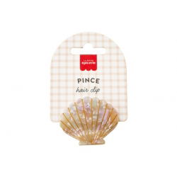 Pince à cheveux coquillage multicolore