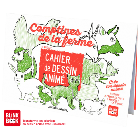 Cahier de dessin animé | Comptines de la ferme - Editions Animées