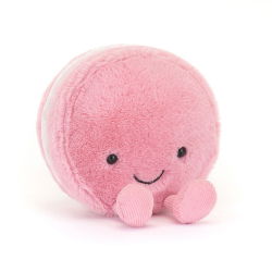 Peluche pâtisserie | Macaron framboise