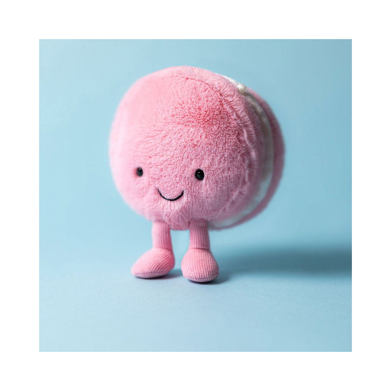 Peluche pâtisserie | Macaron framboise