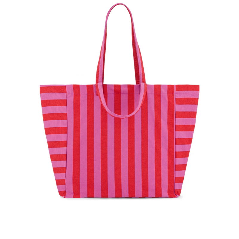 Sac Cabas Elisa | Rayure orchid/red